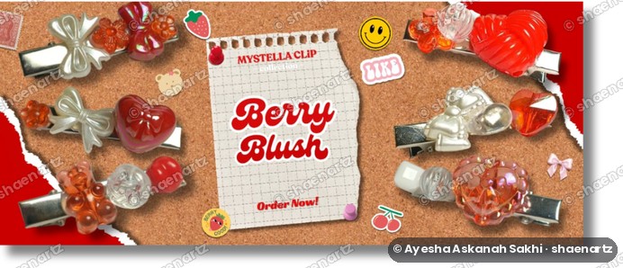 Berry Blush banner for Mystella Clip